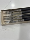 Vintage Le Creuset Fondue Forks 9 5    Three Prong Black Wood Handle France Inox