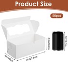 50 Pcs Cookie Boxes  Bakery Boxes With Window  For Donuts  Muffins  Pastries    