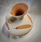 Desert Pueblo Pottery Vase pitcher Native American Hand-painted Vintage Buckskin