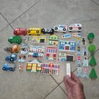Lot Of 37 - Melissa And Doug Wood Town And Vehicle Set