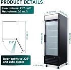 Commercial  Freezer Reach In Food Display Merchandiser Restaurant 81in 54in 27in