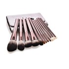 12pc Professional Makeup Brush Set With Stylish Bag eyeshadow Eyeliner Lip Brush