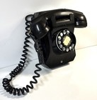 Vtg  1940 s Art Deco Stromberg Carlson Rotary Dial Wall Telephone  1250   Black
