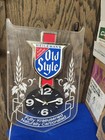 Vintage Old Style Beer Light Clock Sign 1982 Pub bar Mancave Garage  Works 