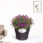 Bundles Outdoor Artificial Fake Flowers No Fade Uv Resistant Faux 8 Fushia
