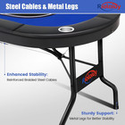 8 Player Poker Table Foldable  Texas Holdem Casino Table With Padded Rails   Cup