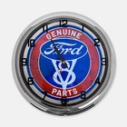 18  Genuine Ford V8 Metal Sign Designed White Neon Clock