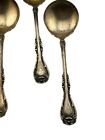 4 Silverplate Wm Rogers A1 Soup Spoons Art Nouveau Flower Pattern 5 5   