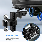 2  Receiver 6  Drop rise Adjustable Tow Hitch Dual Ball Mount Trailer 18500 Lbs
