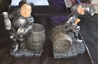 Vintage Pair Of Medival Knights Drinking Bookends Very Cool Htf 