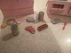 Vtg 1950 s Wolverine Toy Refrigerator Freezer Pink Metal   Nomura Sink stove