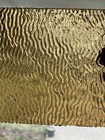 Antique Queen Anne Stained Glass Window Panel Piece Gold Flow Textured Old 