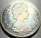 Canada - Voyageur Silver Dollar - 1965 -  600 Asw - Km-64 1 - Below Melt 