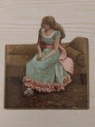 Union Tea Company  Victorian Card woman In Lovely Dress new Britain Ct 1872-1899