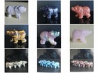 Carved Gemstone Crystal Bear Figurine Animal Carving Statue Home Decor 1 5  