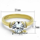 1 33 Ct Cz Stainless Steel 14k Gold Ion Plated Engagement Ring Women s Size 5-10