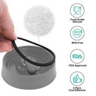 Mlksi Seal Replacement And Rubber Stopper M  Black - 5 Seals 5 Stoppers