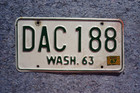 1967 Washington State License Plate