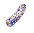 Rare Elbow Venetian Antique Blue Gray Millefiori African Trade Beads