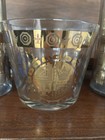 Vtg Mcm Vito Bari 22-karat Gold Cocktail Bar Set Ice Bowl 2 Decanters
