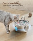 Stainless Steel Cat Water Fountain 2 2l Pet Drinking Fountain Dispenser For Cats