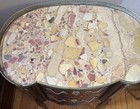 Antique French Louis Xv Style Marble-top Side Table With Ormolu  31   h