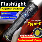 Us 9900000lm Led Flashlight Rechargeable Zoom High Power Police Tactical Torch