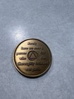 43 Year Alcoholics Anonymous Aa Founders Bronze Medallion Coin Sobriety Chip 