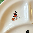 Vintage antique 8  Mickey Mouse And Pluto Patriot China Divided Ceramic Plate 