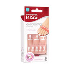 Everlasting French Pedicure Kit  Chip-free Glue-on Fake Toenails  Real Short Len