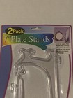Two Pack 7 Inch Plastic Easel Plate Stands Holders Clear Picture Display