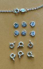 Starling Silver Findings For Jewelry Making  6 Clasps And 6 Connecting Tags