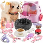 16 Pcs Robot Dog Toys For Girls  Toys For 3 4 5 6 7 8 Year Old Girls Kids Pink