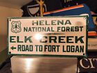 Vintage Rare Us National Forest Service Fire Ranger Porcelain Road Trail Sign