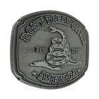 America Don t Tread On Me Gadsden Flag Snake Belt Buckle Antique Silver Tone