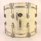 Leedy ludwig 10x14  Snare Drum 3ply White Duco Vintage 50s Marching parade 16lug