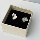 Tous White Little Bear Earrings