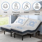 Upgrade Adjustable Bed Frame Base With Massage Backlit Remote Twin Xl Split King