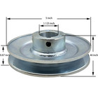 Ab500-1 1 8 Single Groove Web Sheaves  V Belt Pulley 1 1 8 Inch Bore 5  Od motor