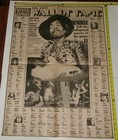 Jimi Hendrix Vintage Fold Out Newspaper Poster Wall Fame Guitar Heroes Jeff Beck