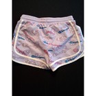 Champion Shorts Girls 10 12 Purple All Over Logo Print Athletic Drawstring