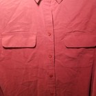 Chico Women Sz 1 Red Silky Solf Blouse Top Shirt Long Sleeve Medium 
