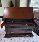 Vintage 1991 The Bombay Company  Wooden Large Jewelry Box Chest W slant Front 