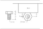 5 Pack Workholding Fixture Clamps  1 4 -20 Stud  5 8  Brass Hex 10204