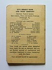 1934 Bank Deposit Booklet City Deposit Bank And Trust Co  Pittsburgh  Pa 5200