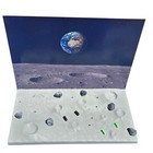 Major Matt Mason Compatible Lunar Diorama     11    6 25 In Base  2-sided Backdrop 
