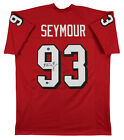 Georgia Richard Seymour Authentic Signed Red Pro Style Jersey Bas Witnessed