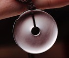 Feng Shui Handmade Hemitite Lucky Donut Necklace Pendant For Good Luck
