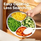 4-compartment Prep Plate For Kitchen Organization  For Fruits 