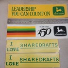Vintage John Deere Bumper Stickers Decals Leadership 150th Anniversary 1987